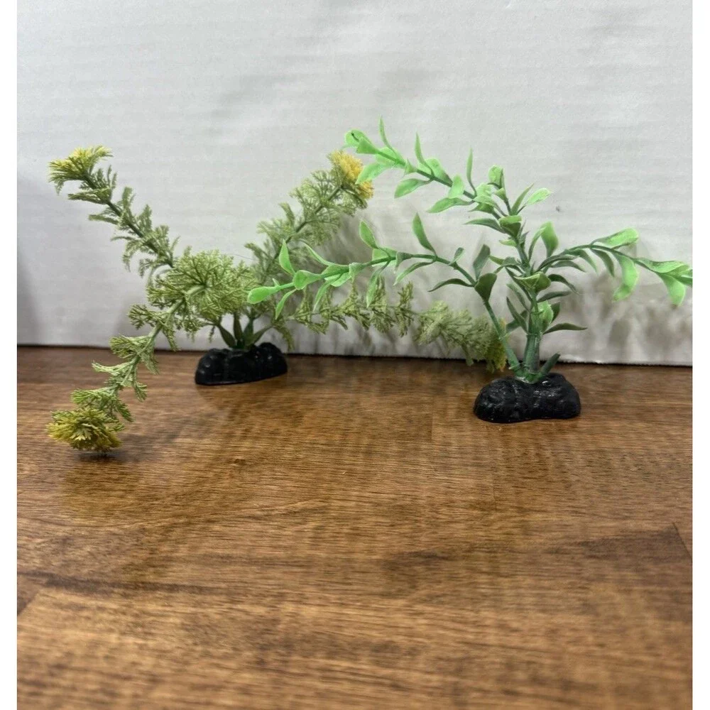 Lot Artificial Aquarium Plastic Plants & Flower Decor, Multicolor, Weighted